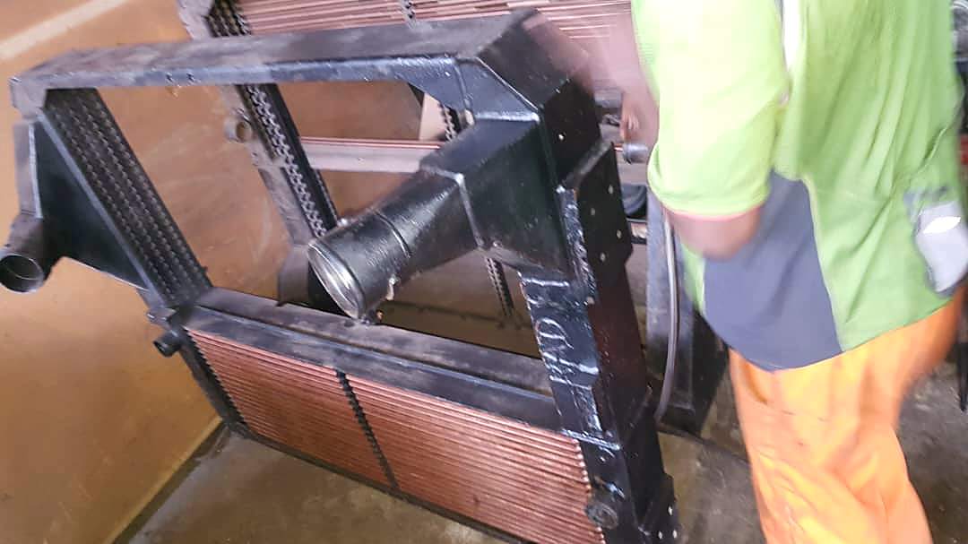 Radiator and transmission cooler work by Mandate Engineering