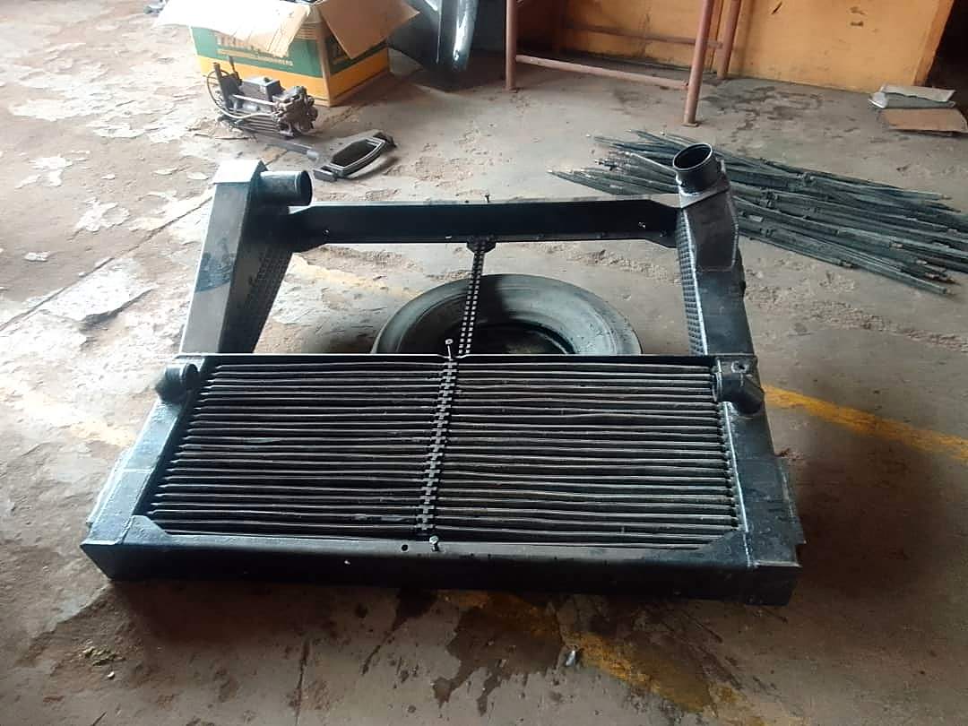 Transmission and oil cooler work